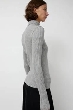 Inner Pleats Pola Knit in Grey^No.6 Store Outlet