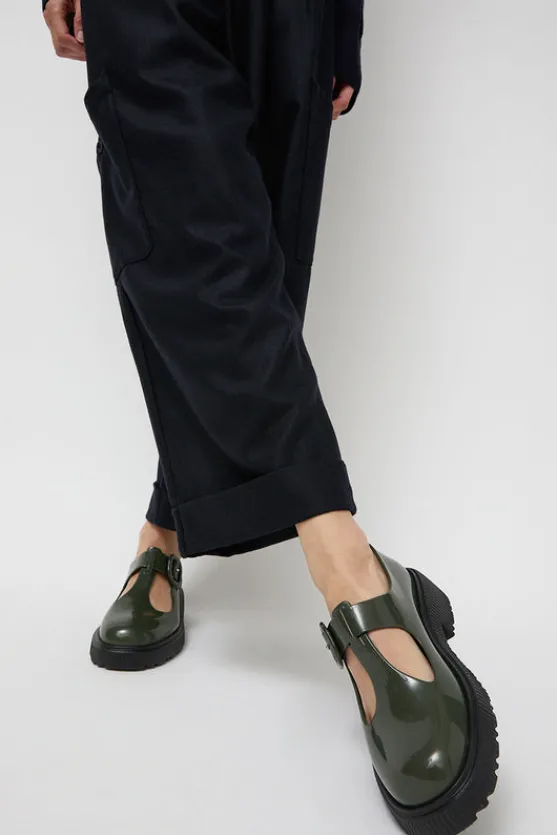 Jackie T-Strap in Olive^No.6 Store Online