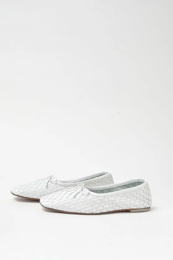 Jada Woven Ballet Flat in White^No.6 Store Discount