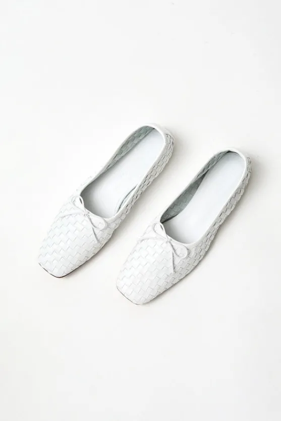 Jada Woven Ballet Flat in White^No.6 Store Discount