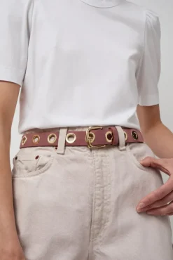La Grande Keller Velours Belt in Brown Rose^No.6 Store Best