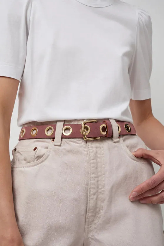 La Grande Keller Velours Belt in Brown Rose^No.6 Store Best