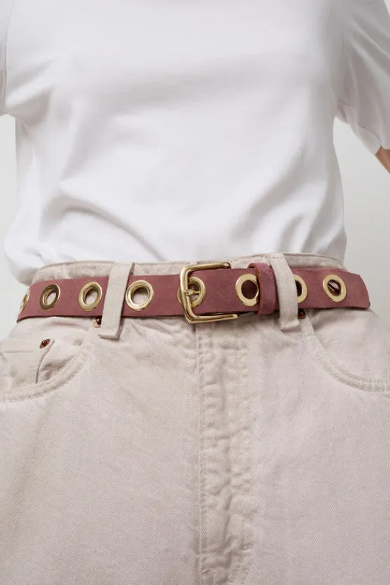 La Grande Keller Velours Belt in Brown Rose^No.6 Store Best