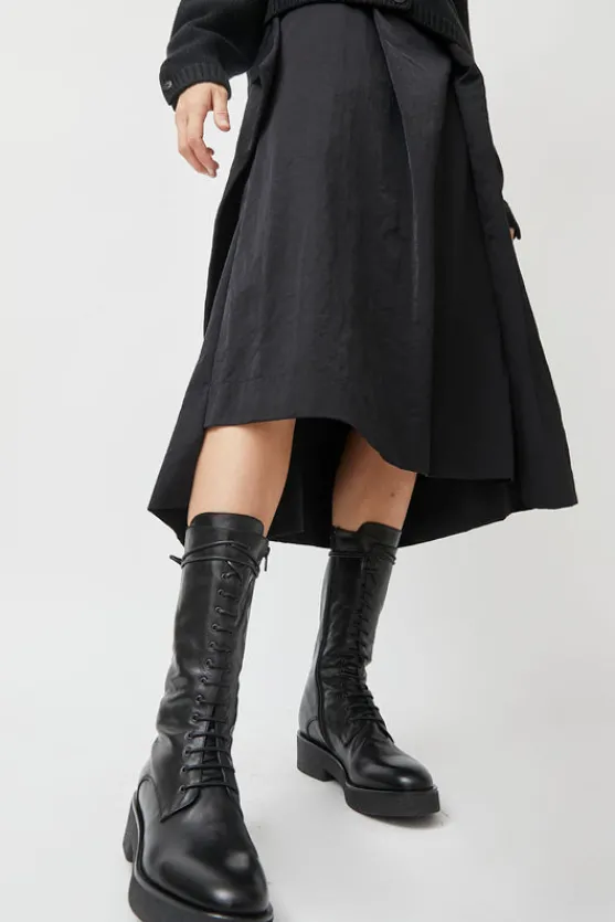 Lace Up Crepe Sole Boot in Nero^No.6 Store Sale