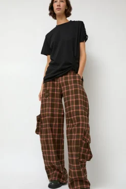 Lawn Cargo in Pink Brown Plaid^No.6 Store Best