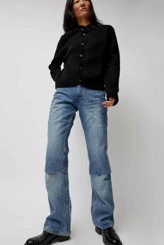 Layered Denim Jeans in Washed Blue^No.6 Store Sale