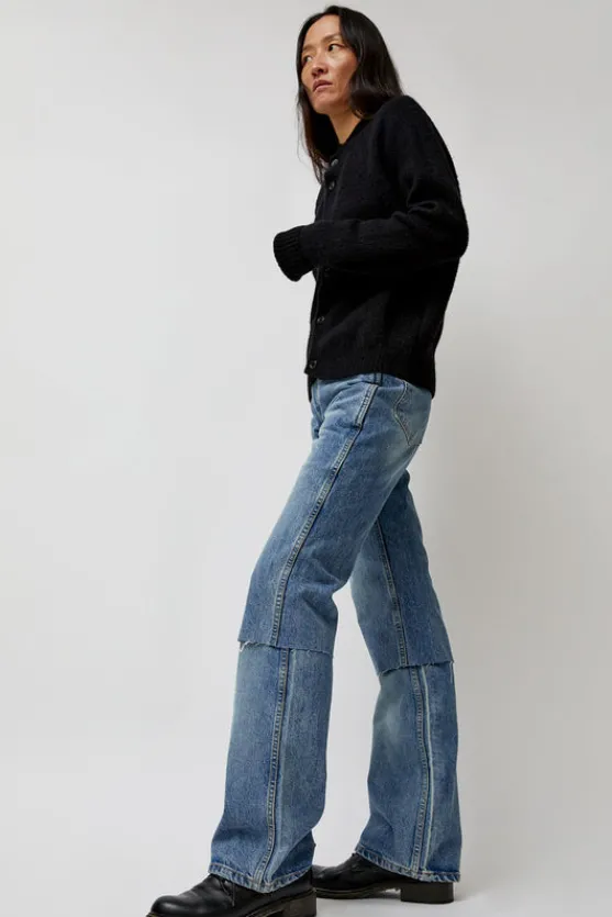Layered Denim Jeans in Washed Blue^No.6 Store Sale