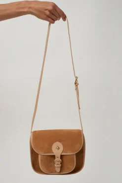 Le Flavin Velours Bag in Crepi and Caramel^No.6 Store Online