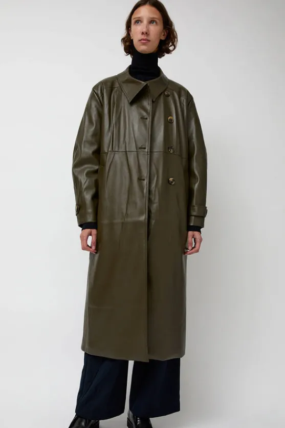 Leather Scarf Trench in Khaki^No.6 Store Online