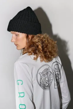 Lennon Fold Up Beanie in Black^No.6 Store Fashion