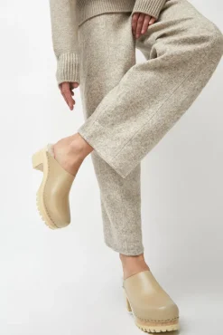Liza Clog on Mid Tread in Clay with Bone Shearling^No.6 Store New