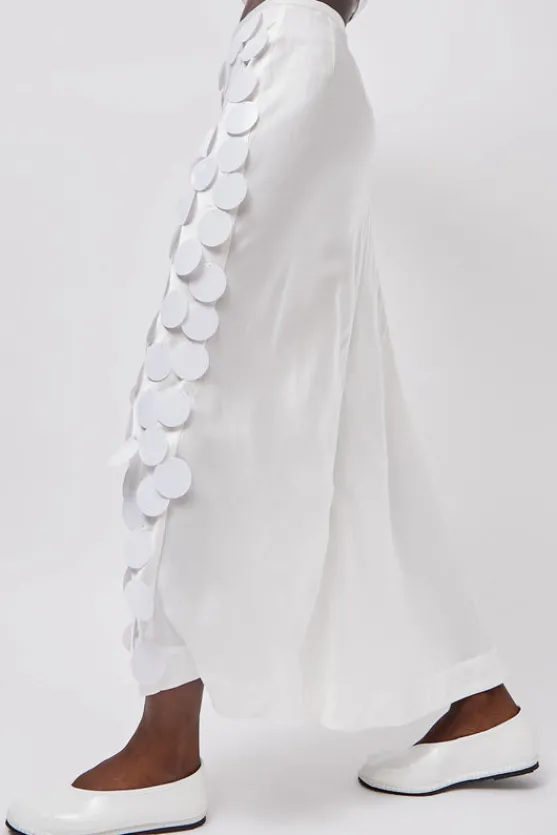 Long Sequin Skirt in White^No.6 Store Clearance