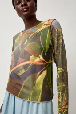 Long Sleeve Top in Tropical^No.6 Store Fashion