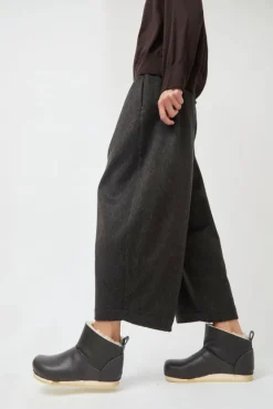 Low Shearling Clog Boot on Flat Bendable Base in Java^No.6 Store Outlet