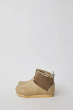 Low Shearling Clog Boot on Flat Bendable Base in Clay^No.6 Store Best