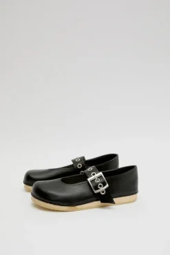 Maryjane Clog on Flat Bendable Base in Jet^No.6 Store Clearance