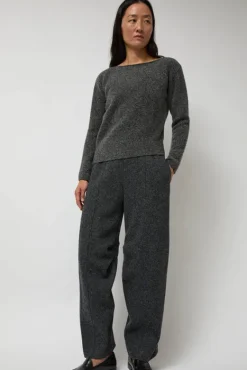 Melange Wool Blend Curve Pants in Grey^No.6 Store Best