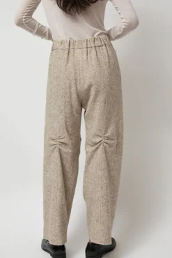 Melange Wool Blend Curve Pants in Ivory^No.6 Store Outlet