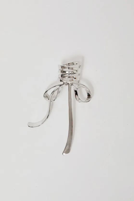 Metal Bow Clip in Silver^No.6 Store Best