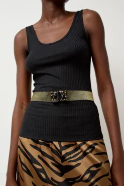 Micro Crystals Belt in Black^No.6 Store Fashion