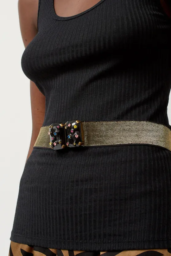 Micro Crystals Belt in Black^No.6 Store Fashion