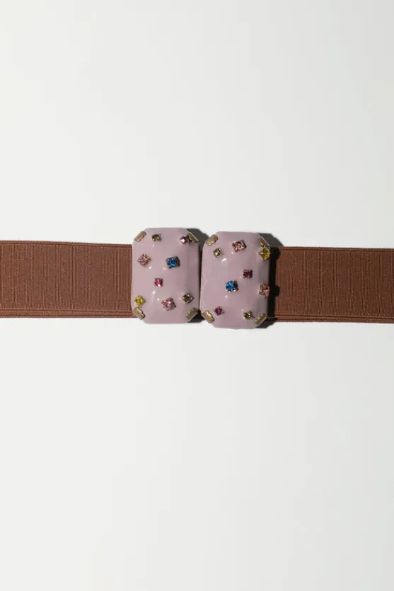 Micro Crystals Belt in Lilac^No.6 Store Fashion