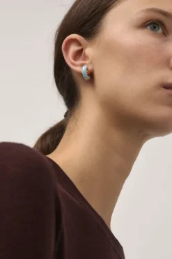 Mini Moon Earrings Set in Pale Blue^No.6 Store Online