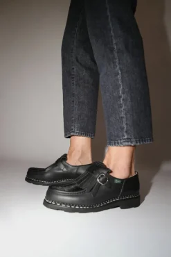 Nyons Shoe in Lisse Noir Poils Noir^No.6 Store Discount