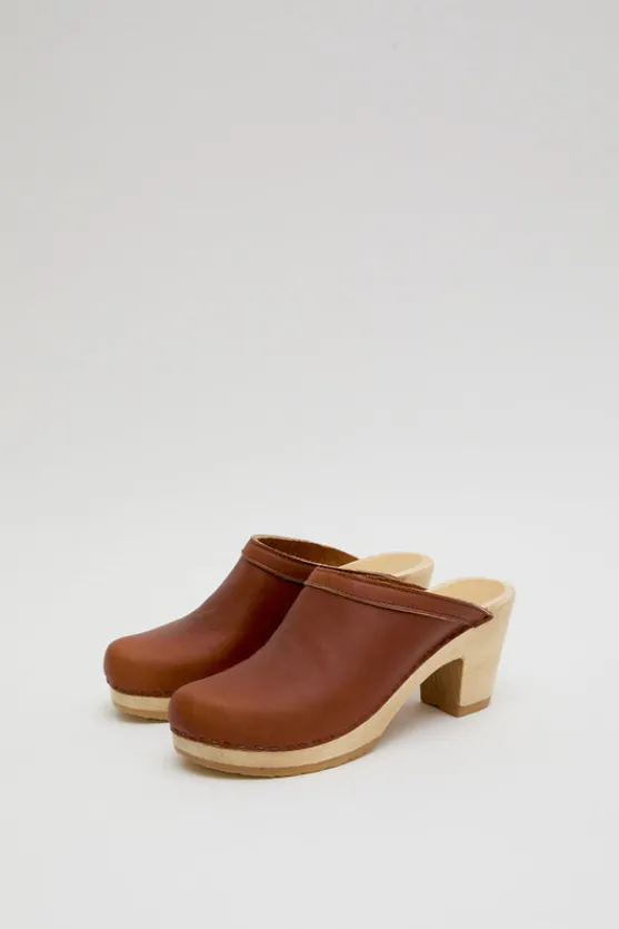 Old School Clog on High Heel in Bourbon^No.6 Store Sale