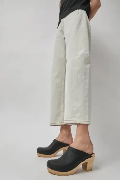 Old School Clog on High Heel in Black^No.6 Store Clearance