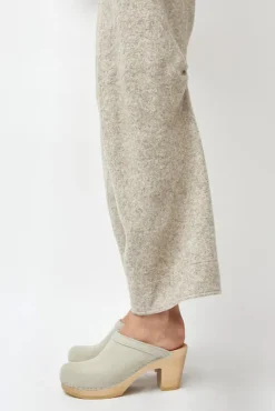 Old School Clog on High Heel in Chalk Suede^No.6 Store Hot