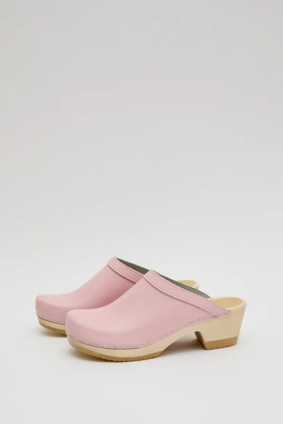 Old School Clog on Mid Heel in Light Pink^No.6 Store Outlet