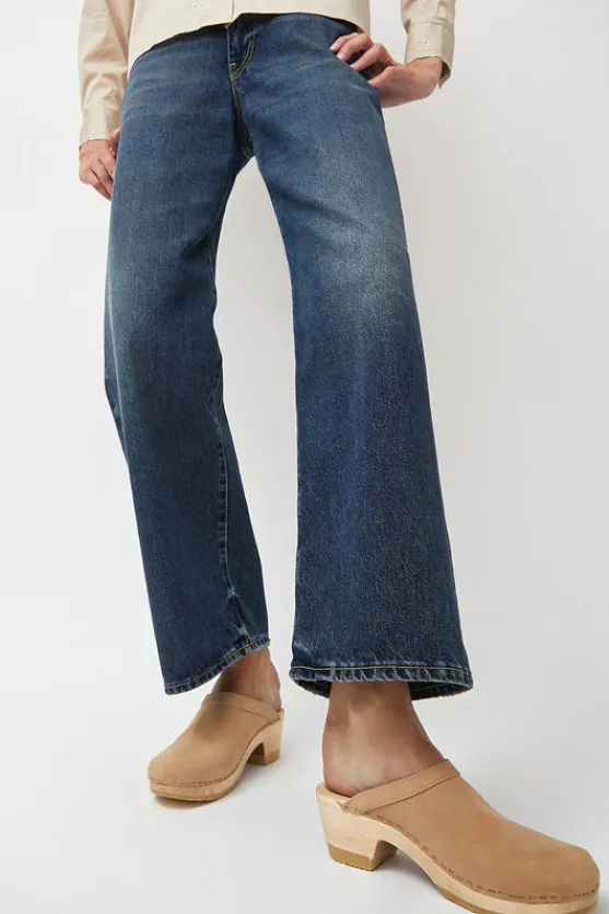 Old School Clog on Mid Heel in Bone^No.6 Store Clearance