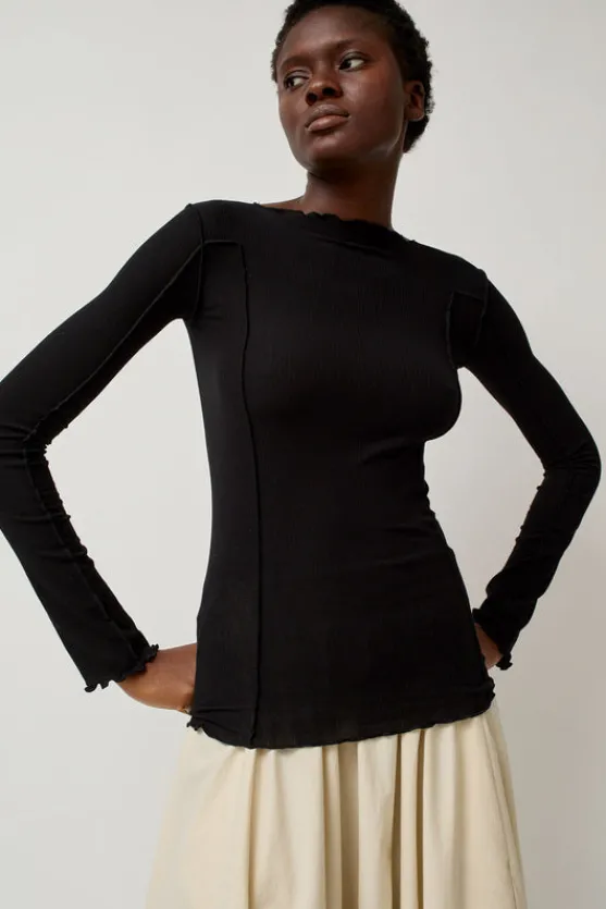 Omato Long Sleeve Top in Black^No.6 Store Discount