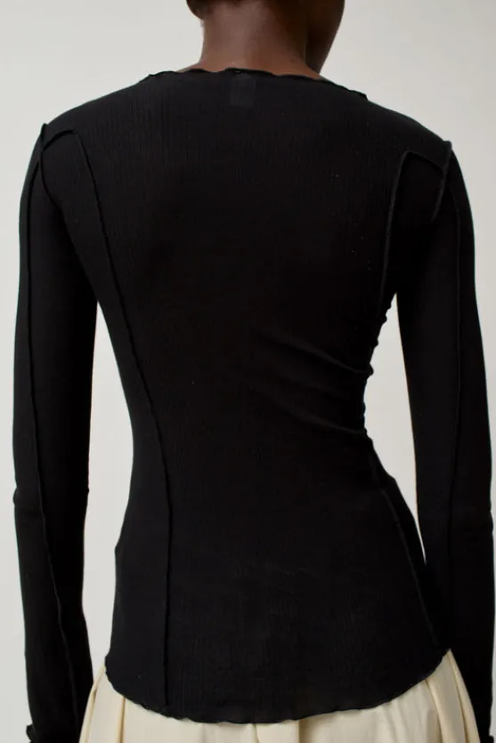 Omato Long Sleeve Top in Black^No.6 Store Discount