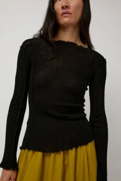 Omato Wool Long Sleeve in Black^No.6 Store Clearance