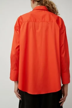 Oversize Cotton Shirt in Coral^No.6 Store Clearance