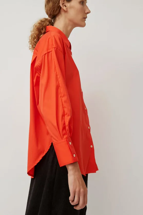 Oversize Cotton Shirt in Coral^No.6 Store Clearance