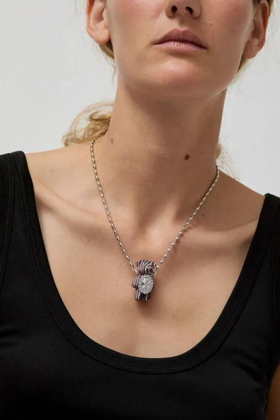 Pattern Wooden Bear in Purple^No.6 Store Clearance