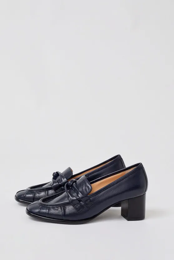 Philippe Heeled Loafer in Navy^No.6 Store Discount
