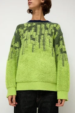 Pile Jacquard Sweater in Wasabi^No.6 Store Best