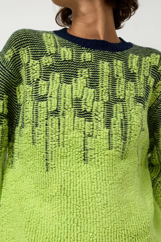 Pile Jacquard Sweater in Wasabi^No.6 Store Best