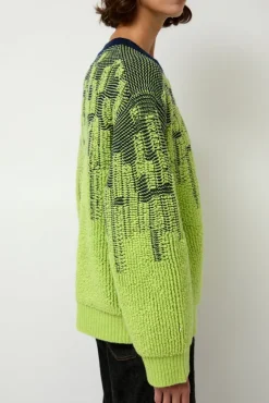 Pile Jacquard Sweater in Wasabi^No.6 Store Best