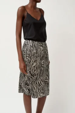 Printed Slip Skirt in Zebra Print^No.6 Store Outlet