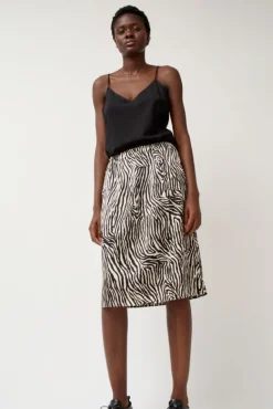Printed Slip Skirt in Zebra Print^No.6 Store Outlet
