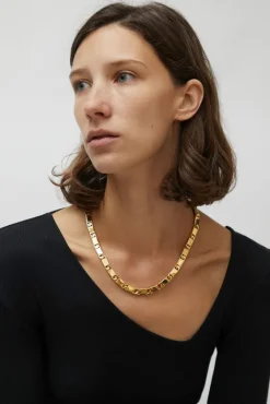 Rectangle Chain Link Necklace in Gold^No.6 Store Sale