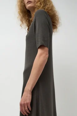Rib Henley Dress in Coal^No.6 Store Fashion