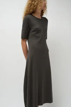Rib Henley Dress in Coal^No.6 Store Fashion