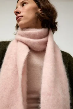 Ribbed Mohair Scarf in Blush^No.6 Store Clearance
