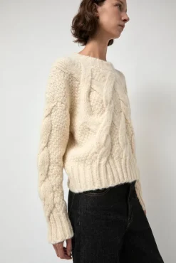 Rita Cable Sweater in Ivory^No.6 Store Fashion